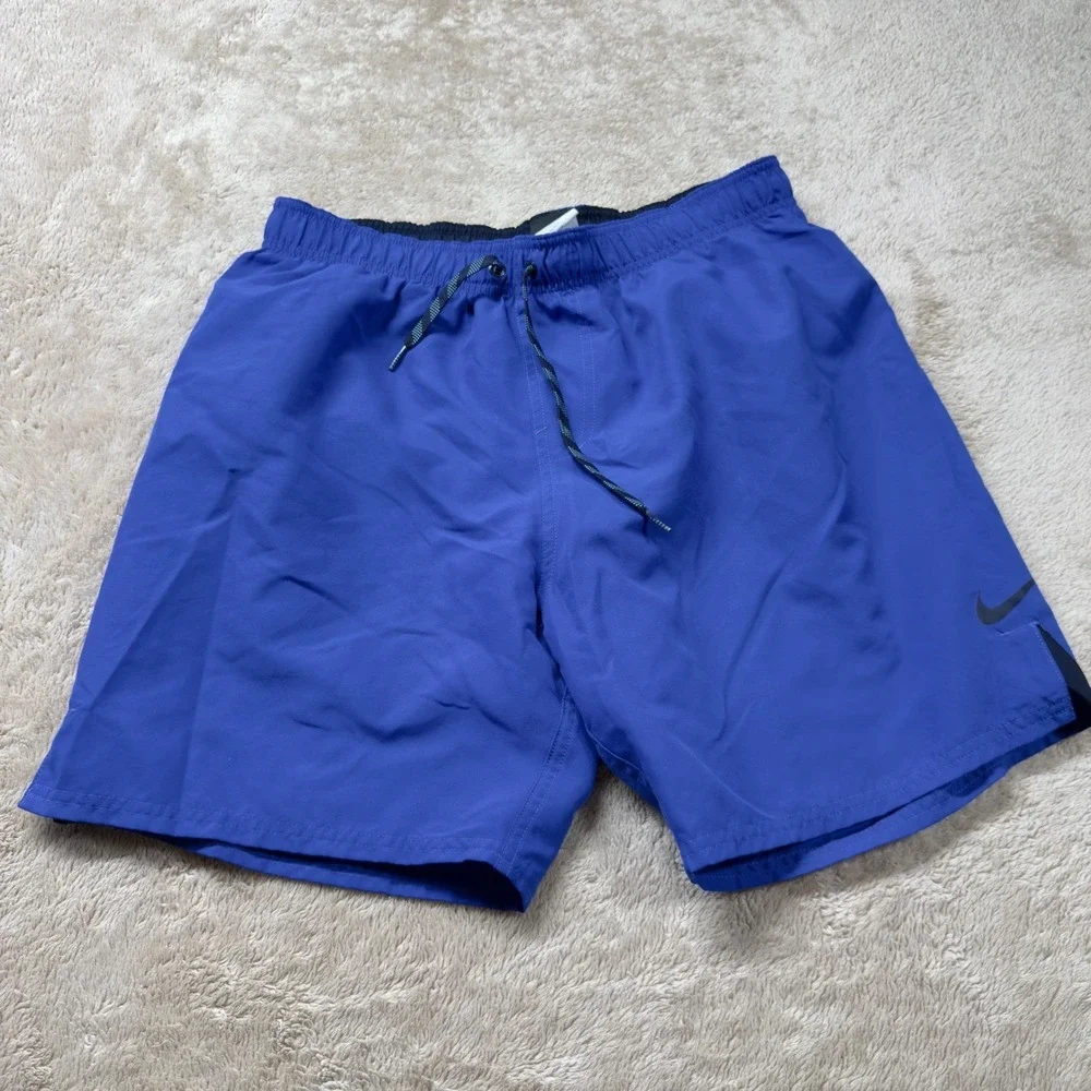 Nike Mens Swim Trunks Royal Blue Mesh Lined Board Shorts Large NESS9433‎